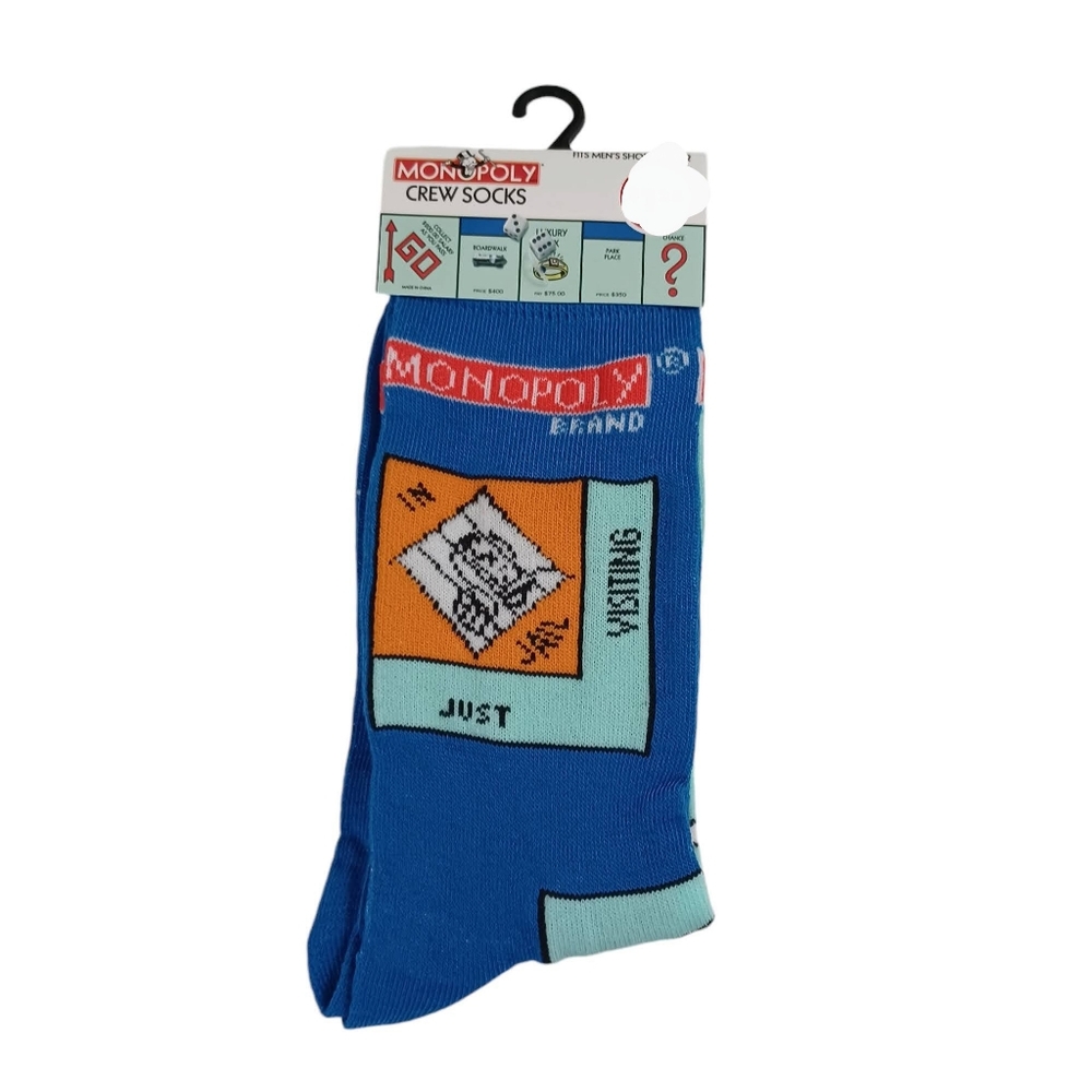 🔥4/$20 Monopoly Game Mens Crew Socks NEW Size Mens 6-12 Novelty -1 Pair -Quirky
